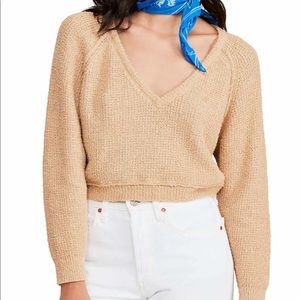 Free People vneck Crop Sweater